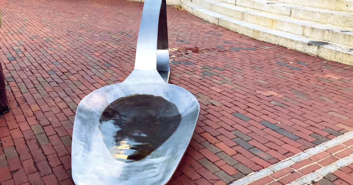 Giant heroin spoon sculpture appears on drugmaker’s doorstep Modern